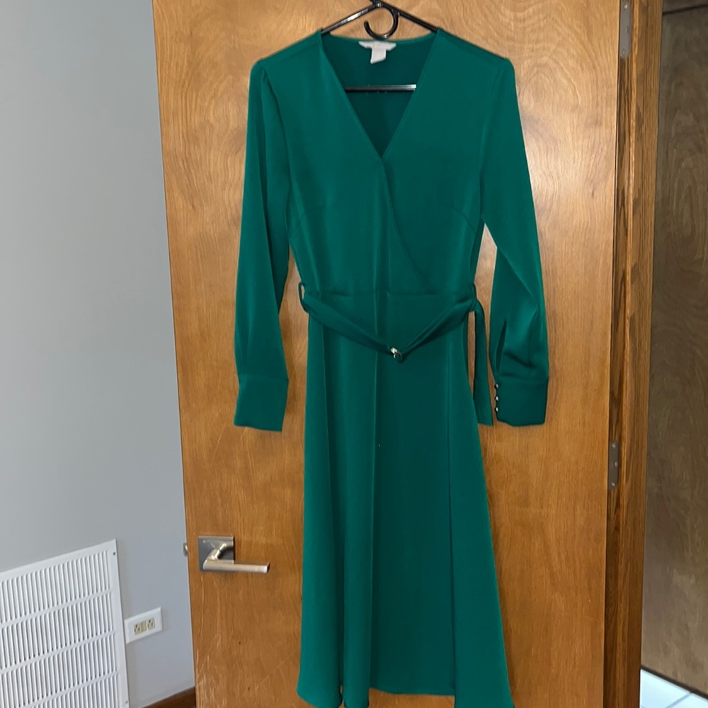 H&M Green Midi Dress